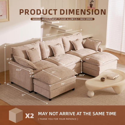 U-Shape Modular Cloud Sofa